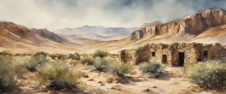 Ancient ruins in the desert