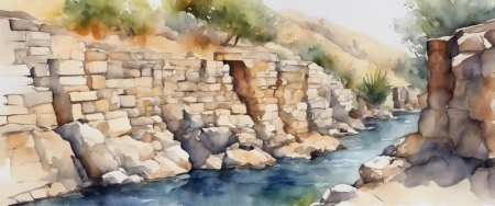 Hideout next to a small stream