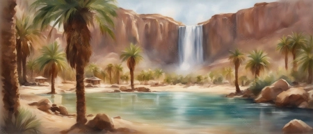 Hidden oasis in the desert